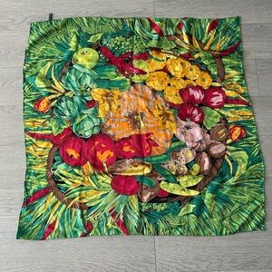 Bottega Veneta Fruit Basket 100% Silk Scarf